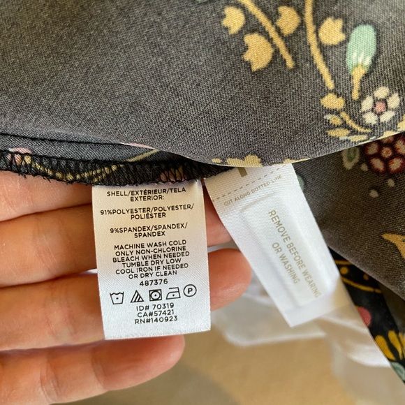 Black dress with multi colored floral design - Picture 6 of 6